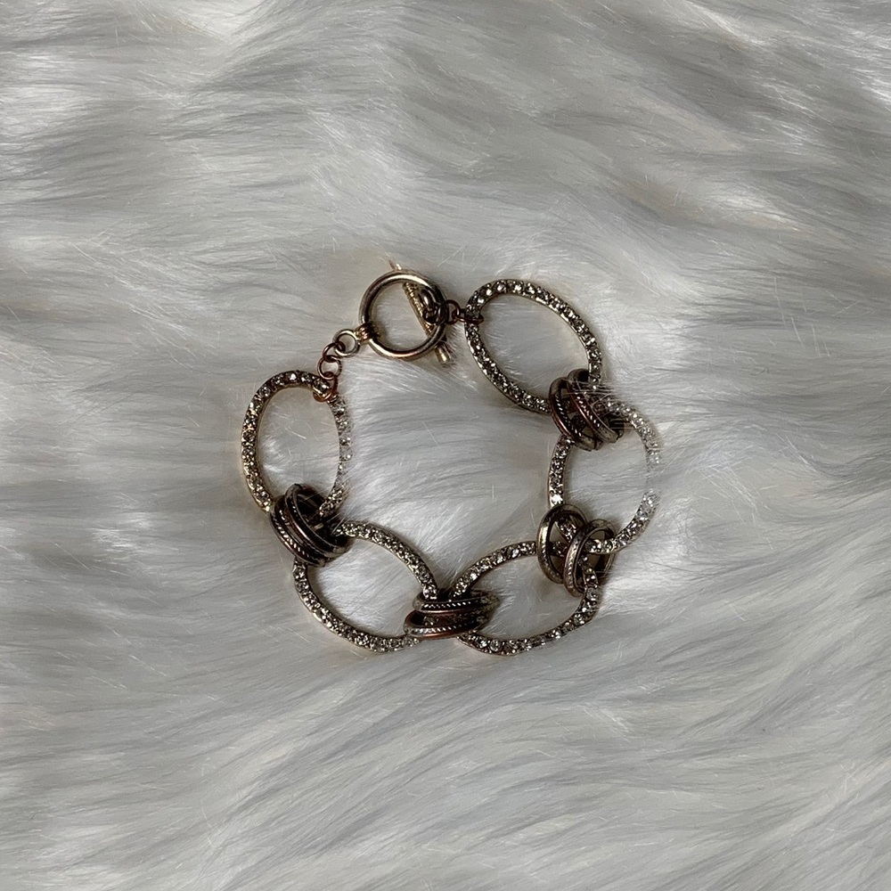 Light Gold Bracelet with CZ